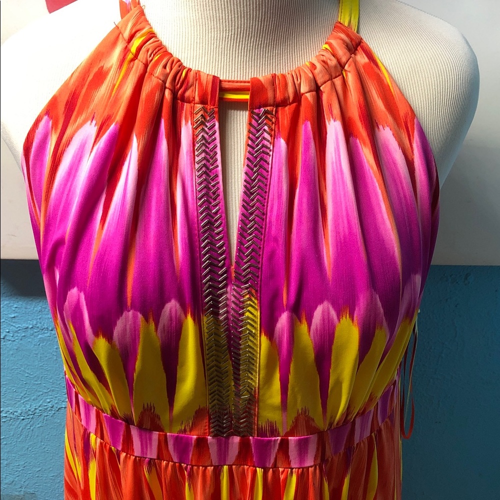 INC International Concepts Multicolor Halter Dress